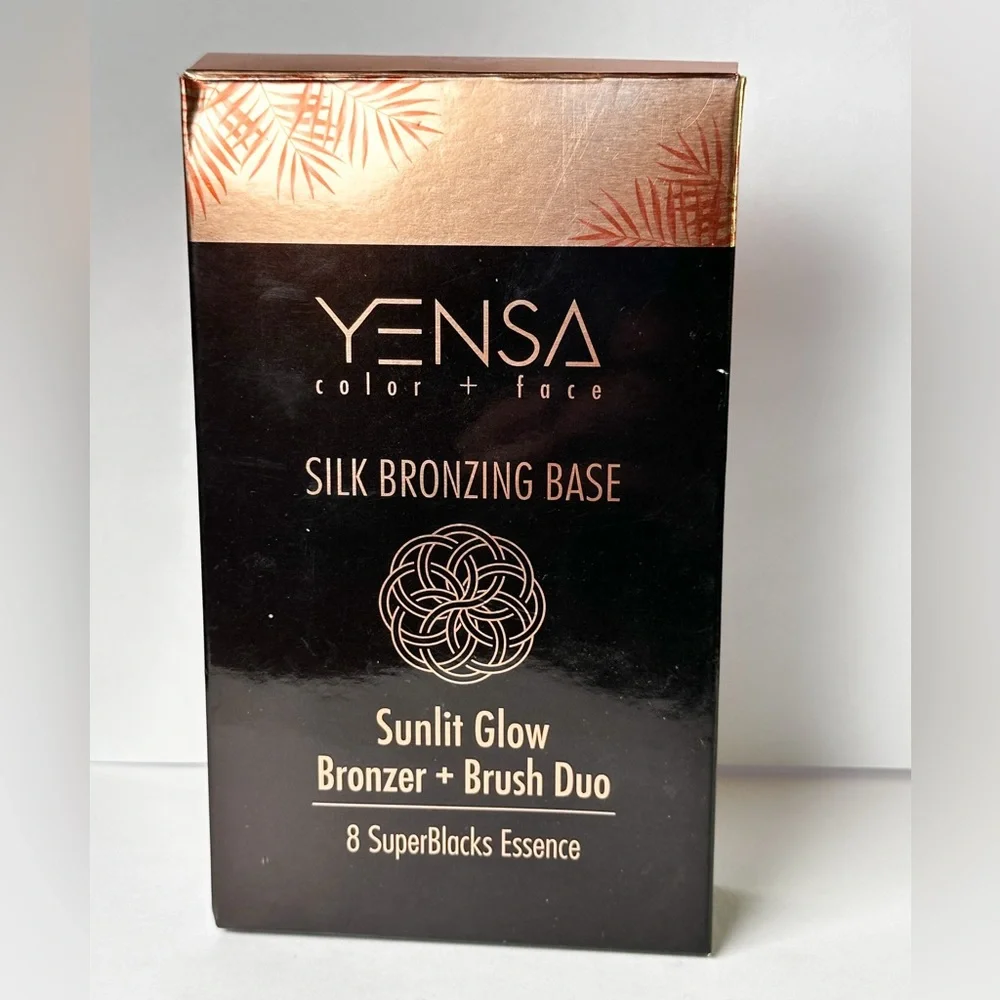 🆕 YENSA Silk Bronzing Base in Sunlit Glow Bronzer & Brush Duo NIB